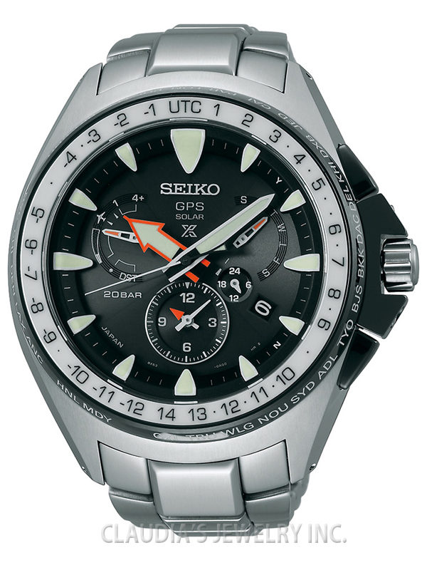 SEIKO PROSPEX GPS SOLAR DUAL TIME TITANIUM SBED003