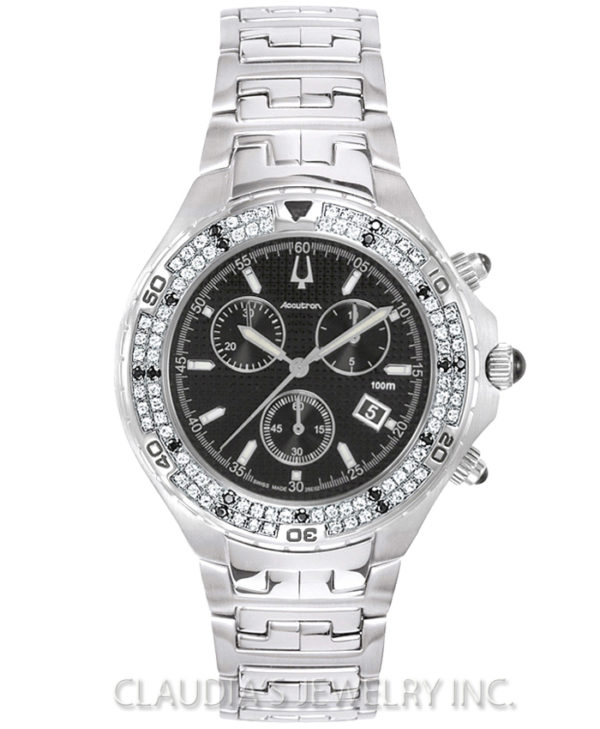 MEN'S BULOVA ACCUTRON VAL D'ISERE 99 DIAMONDS CHRONOGRAPH 26E02