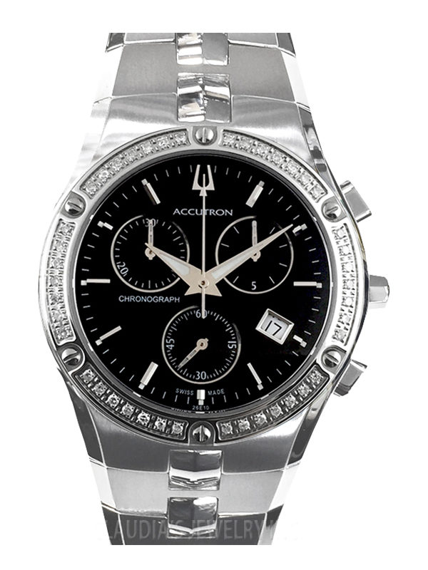 MEN'S ACCUTRON LUCERNE DIAMOND CHRONOGRAPH 26E10