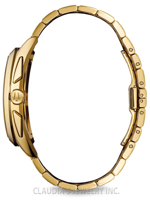 BULOVA MEN'S CURV CHRONOGRAPH GOLD-TONE 97A125 - Image 3