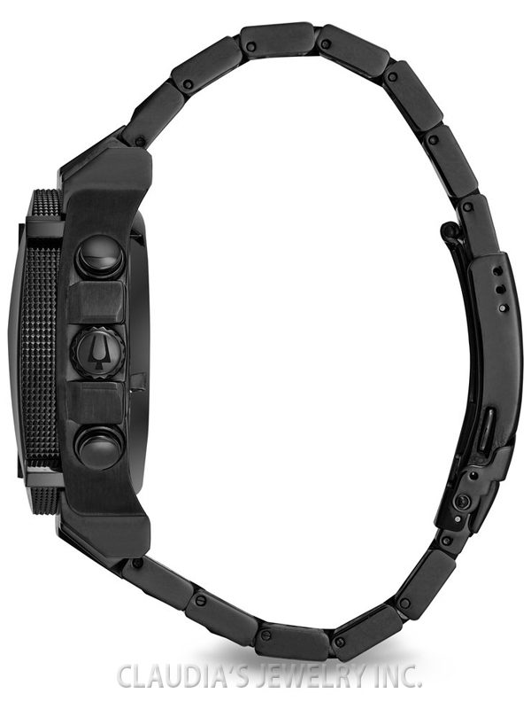 BULOVA MEN'S PRECISIONIST GUNMETAL GREY ION-PLATED 98B229 - Image 3