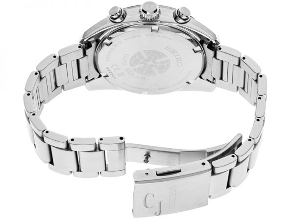 SEIKO ASTRON GPS SOLAR SILVER DIAL DUAL-TIME SSH047 - Image 4