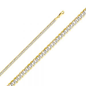 14KY 4.8 mm Cuban regular WP Chain
