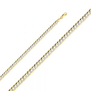 14KY 6.9 mm Cuban regular WP Chain