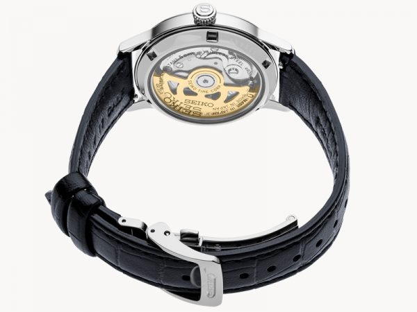 SEIKO PRESAGE AUTOMATIC BLUE LEATHER STRAP WATCH SRPF55 - Image 3