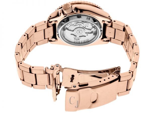 SEIKO 5 SPORTS ROSE GOLD DIAL MEN’S WATCH SRPE72 - Image 4