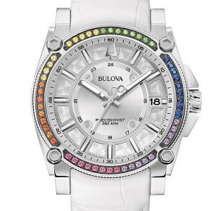 BULOVA PRECISIONIST SERIES CHAMPLAIN RAINBOW SAPPHIRE WATCH 96J124