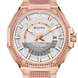 BULOVA PRECISIONIST SERIES X PAVE RUBY WATCH 98J122