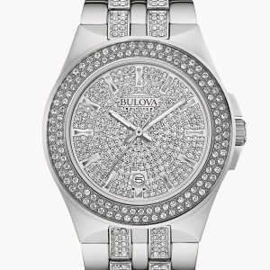 BULOVA PHANTOM CRYSTAL STAINLESS STEEL MEN’S WATCH 96B235