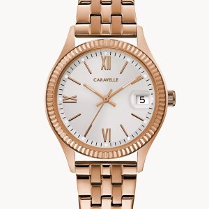 CARAVELLE BY BULOVA DRESS SILVER-TONE DIAL WOMEN'S WATCH 44M115