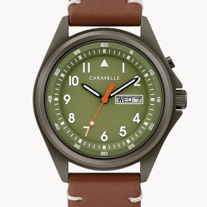 CARAVELLE BY BULOVA CLASSIC GREEN DIAL MEN’S WATCH 45C119