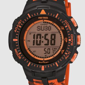 CASIO PRO TREK TRIPLE SENSOR TOUGH SOLAR ORANGE WATCH PRG-300CM-4CR