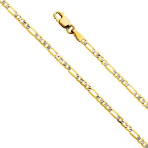 14KY 2.3mm Figaro 3+1 Fancy WP Chain