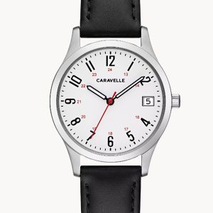 CARAVELLE BY BULOVA TRADITIONAL WHITE DIAL MEN’S WATCH 43M118
