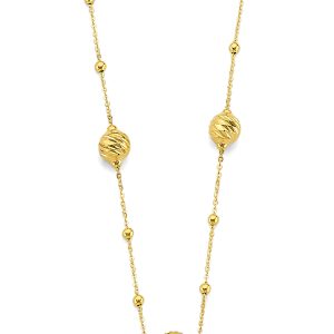 14k Yellow Gold DC Ball Necklace