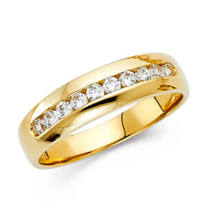 14KY CZ Men's Ring