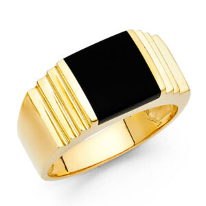 14KY Onyx Men's Ring