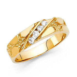 14KY CZ Men's Ring