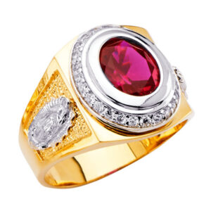 14K 2T Men's CZ Ring