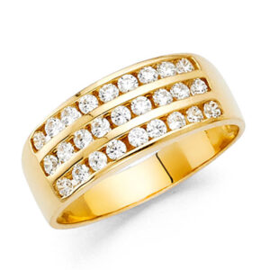 14KY CZ 3 Row Band