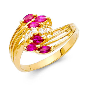 14KY CZ Fancy Ring