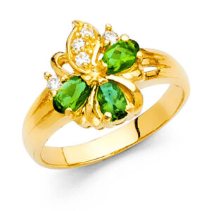 14KY CZ Fancy Ring