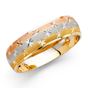 14K 3C Men's Wedding Band