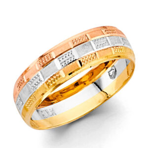 14K 3C Men's Wedding Band